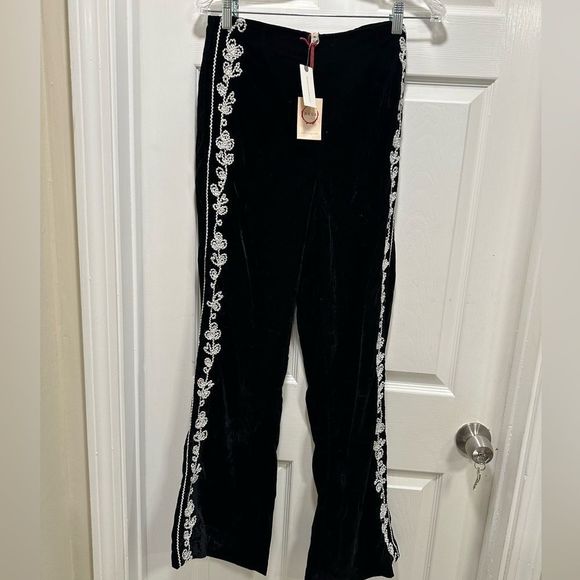 Anthropologie Raga Maddy Velvet Wide-Leg Pants - Picture 6 of 7